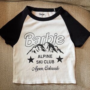 Barbie Kids Black and White Ski Club Tee